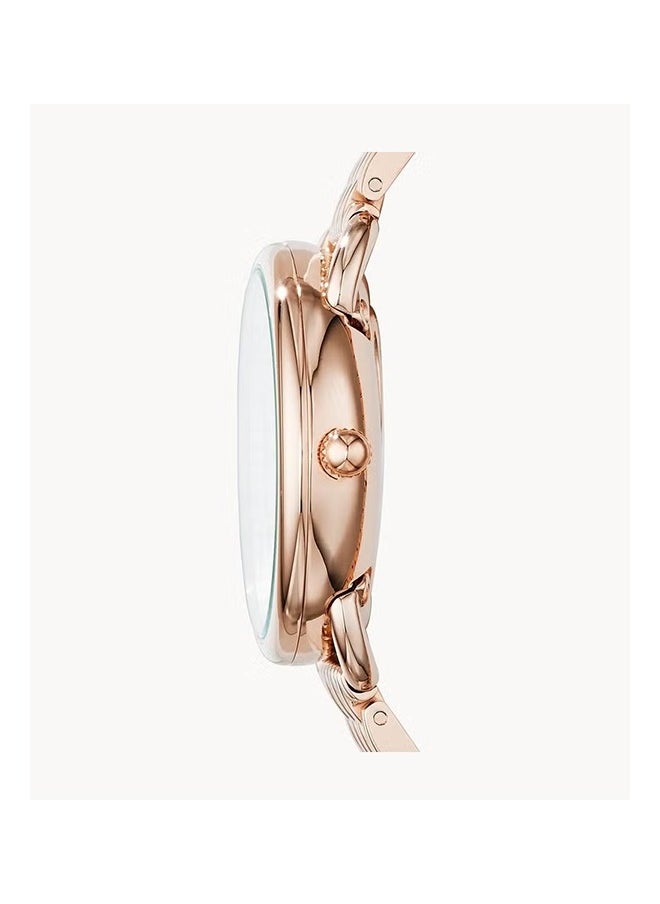 FOSSIL Fossil Women's new fashionable stainless steel chain watch Rose color -ES3713  - Image 3