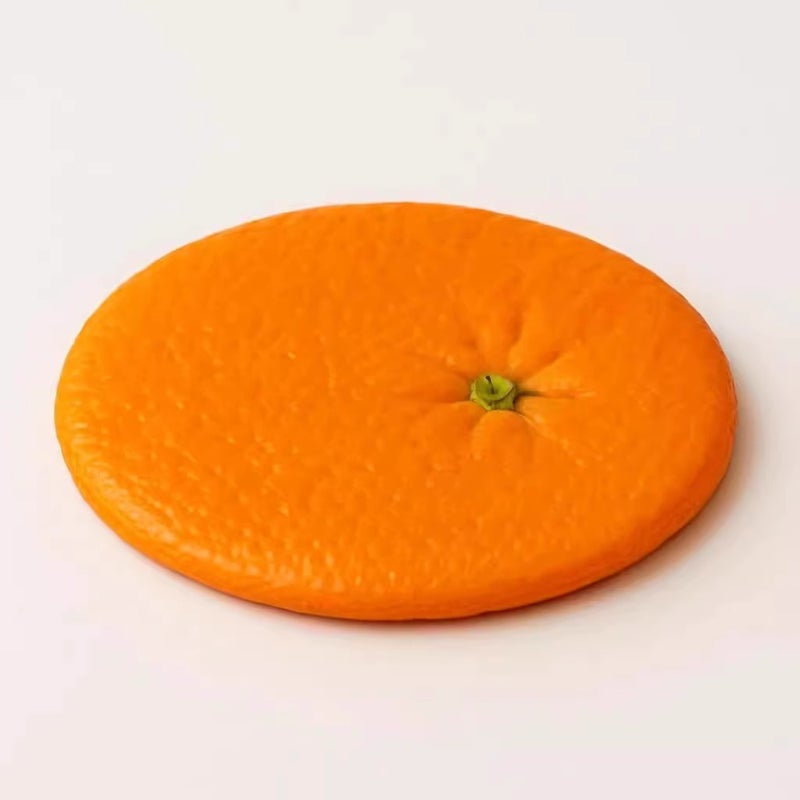 حامل أكواب أكريليك برتقالي إبداعي ولطيف، شكل فاكهة، عازل للحرارة، ديكور طاولة - Image 1