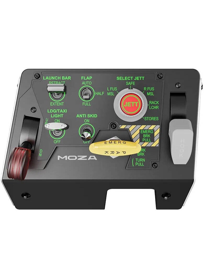 موزة لوحة MOZA MTLP – لوحة هبوط متعددة الوظائف بذراع فرامل، 25 إشارة تبديل قابلة للبرمجة، مستشعر هول عالي الدقة، توافق معياري - Image 3