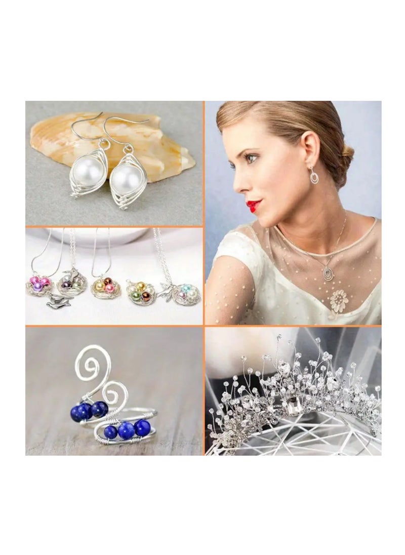 Generic - 10 Roll 0.4mm Silver Color Jewelry Copper Wire Strong Alloy Copper Wire Metal Wire - Image 1