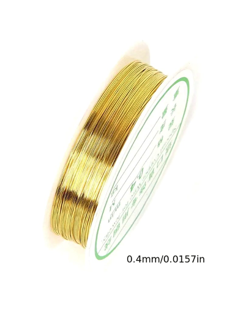 Generic - 10 Roll 0.4mm Silver Color Jewelry Copper Wire Strong Alloy Copper Wire Metal Wire - Image 1
