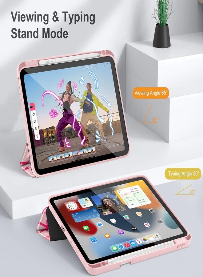 May Chen for iPad (A16) 11th Generation Case 11 Inch 2025, iPad 10th Gen Case 2022 10.9 inch, Built-in Pencil Holder with Shockproof Cover Clear Transparent Back Shell Auto Wake/Sleep, Bow Ribbon - Image 5