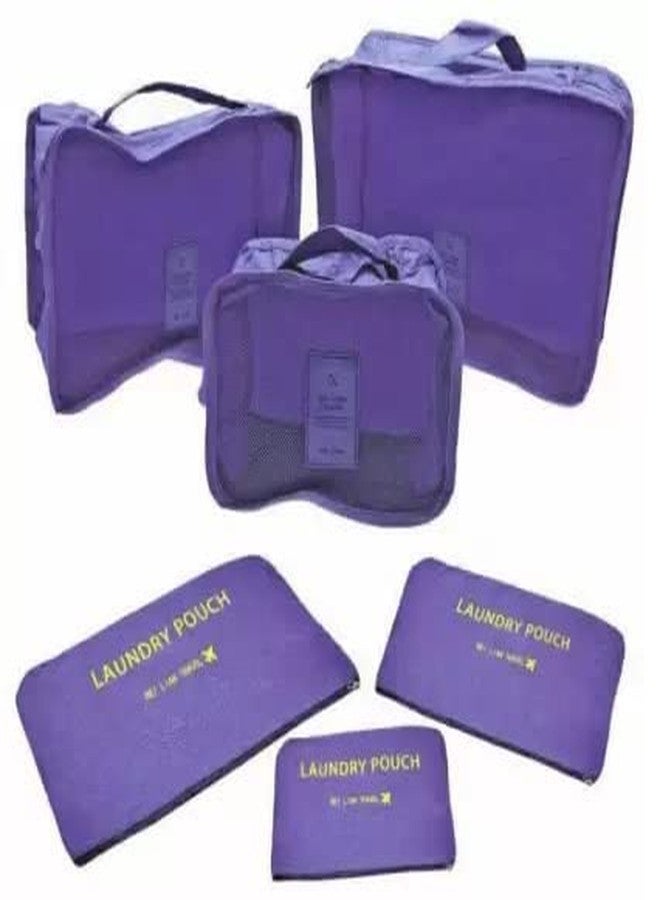 Everbuy® Set of 6 Packing Cubes Travel Organizer (Purple) - Image 2