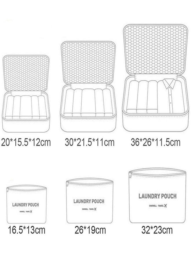 Everbuy® Set of 6 Packing Cubes Travel Organizer (Purple) - Image 4