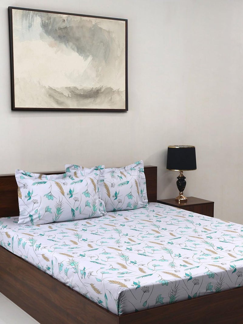 Bombay Dyeing Vintage Collection King Bedsheet 180 TC, 100% Pure Cotton Premium Bedsheet with 2 Pillow Covers - Image 1