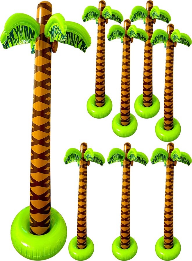 Cotiny 8 Pack 66 Inch Giant Inflatable Trees Palm Tropical Tree Pool Floats for Swimming Pool Decor Outdoor Activities Hawaiian Party Supplies - Image 1