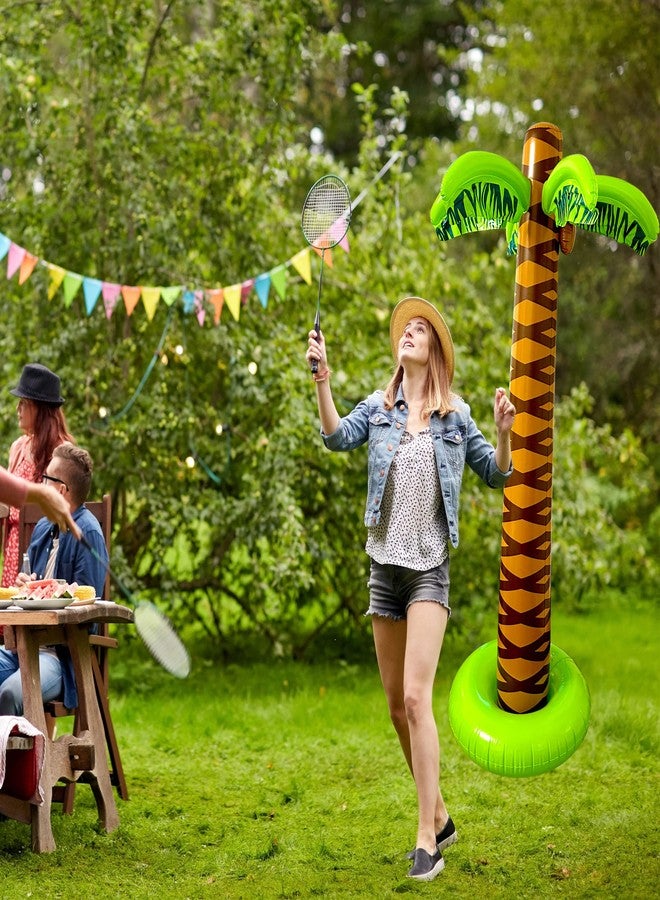 Cotiny 8 Pack 66 Inch Giant Inflatable Trees Palm Tropical Tree Pool Floats for Swimming Pool Decor Outdoor Activities Hawaiian Party Supplies - Image 5