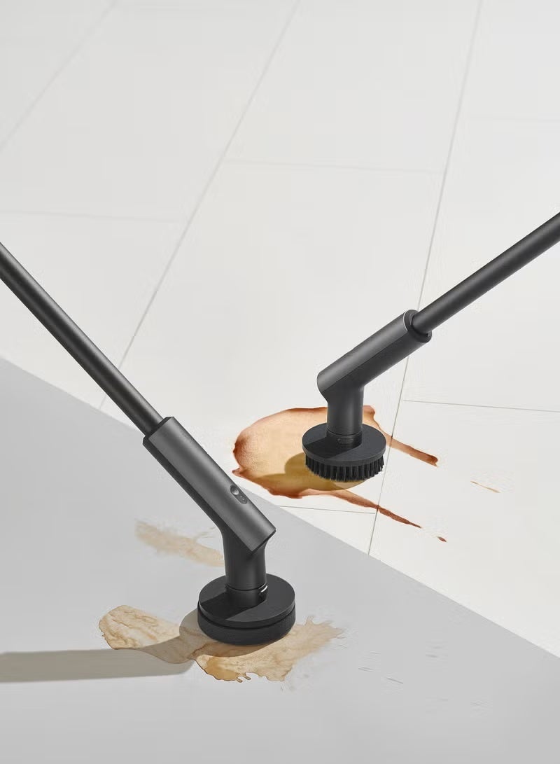 هوتو HOTO Electric Spin Scrubber, IPX7 Full Body Waterproof Bathroom Cleaning Brush, Max 22 in-lb, Shower Scrubber Brush with Long Handle, 6 Brush Heads, Power Scrubber for Shower, Bathroom, Floor, Tile - Image 5