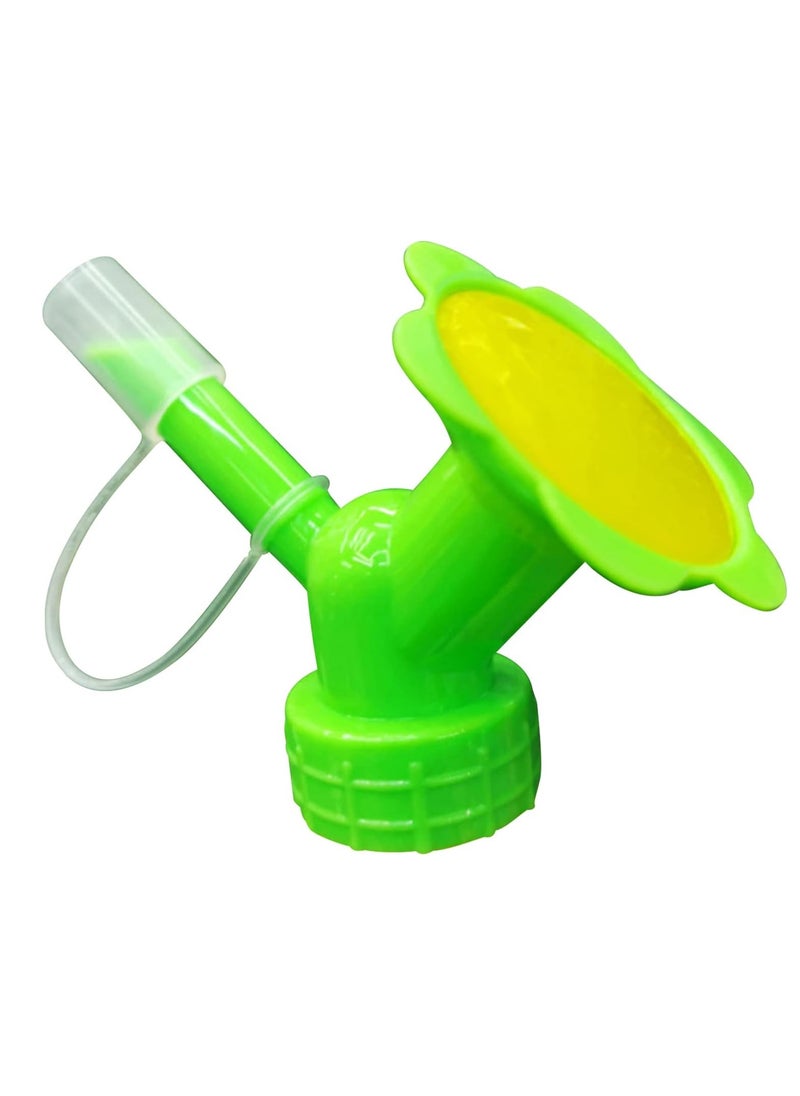 Generic 2 in 1 Bottle Cap Sprinkler Dual Head Bottle Watering Spout Double Ended Bottle Watering Nozzle Bonsai Watering Can Nozzle for Indoor Seedlings Plant Garden Tool  - Image 1