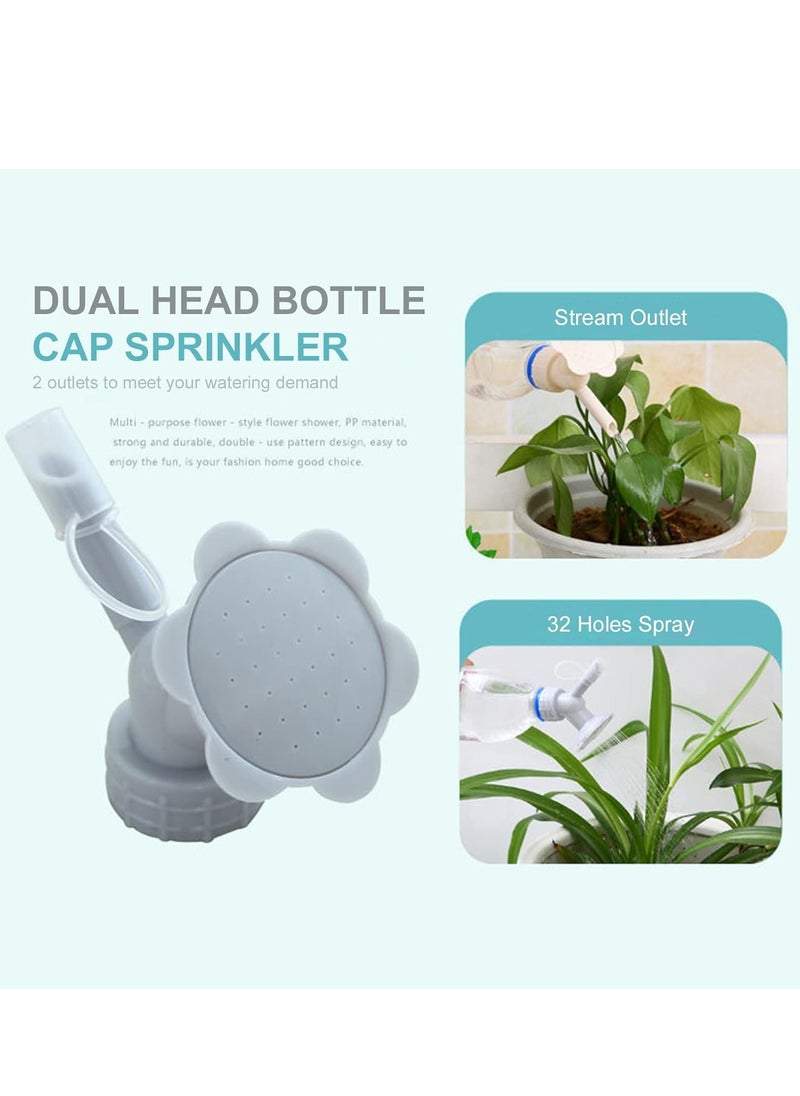 Generic 2 in 1 Bottle Cap Sprinkler Dual Head Bottle Watering Spout Double Ended Bottle Watering Nozzle Bonsai Watering Can Nozzle for Indoor Seedlings Plant Garden Tool  - Image 5