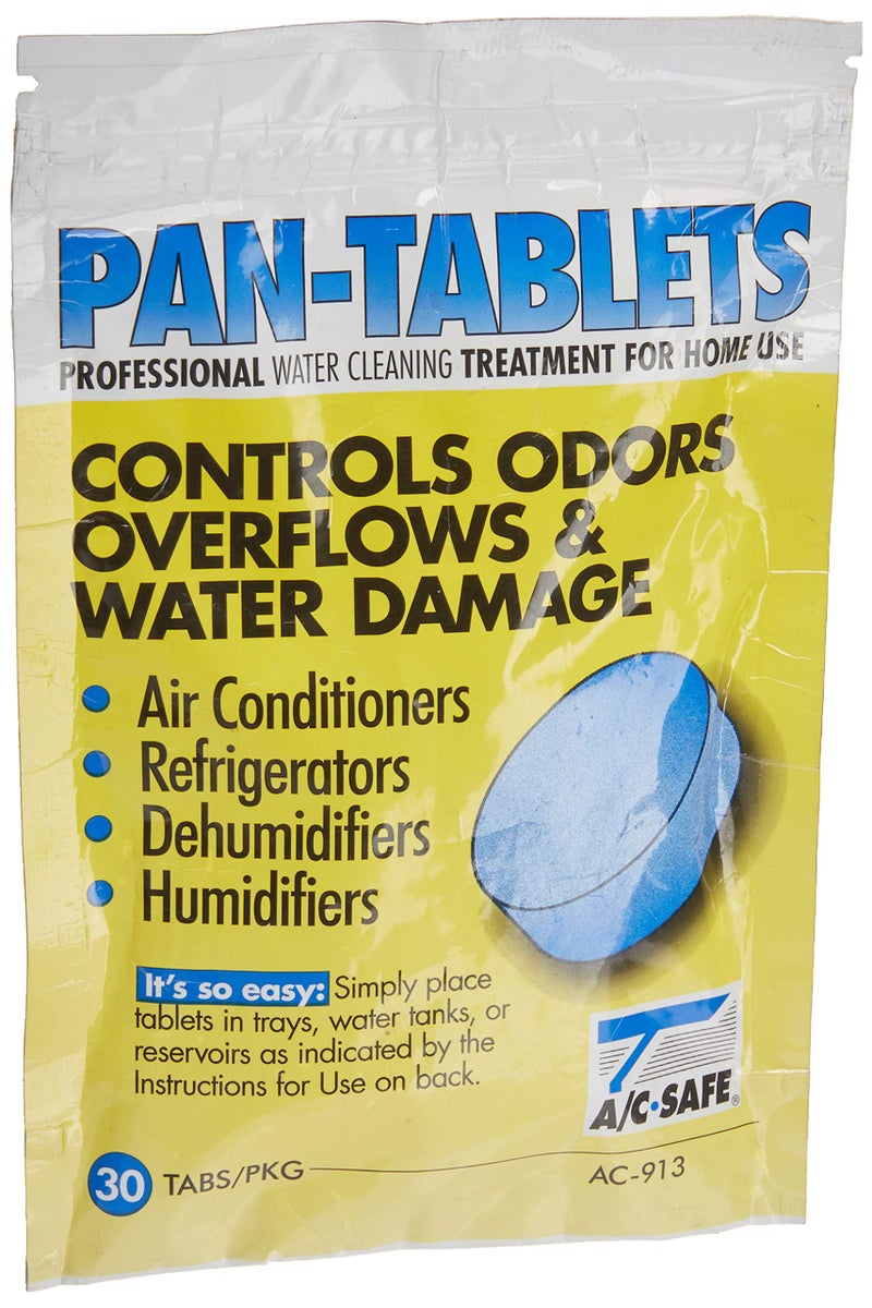 AC Safe AC-Safe Pan Tablets - 30 Count: Cleans scum in Drain Pans and Humidifiers - Image 1
