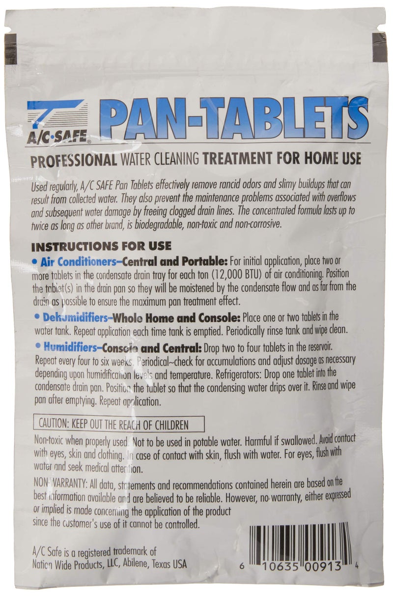 AC Safe AC-Safe Pan Tablets - 30 Count: Cleans scum in Drain Pans and Humidifiers - Image 2