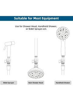 SYOSI Water Flow Control Valve, Angle Simple Brass Shut Off Valve G1/2 Brass Shut-off Valve with Handle for Handheld Shower, Water Volume Pressure Adjust Valve, Shower Head Flow Control Valve  - Image 4