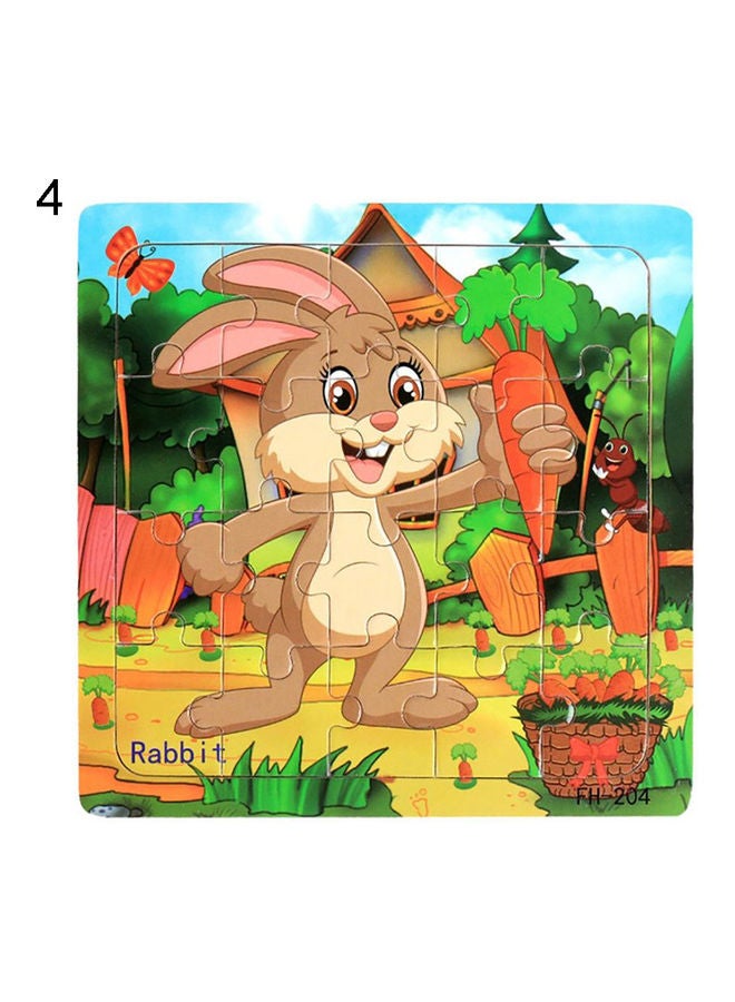 20-Piece Animal Themed Wooden Puzzle