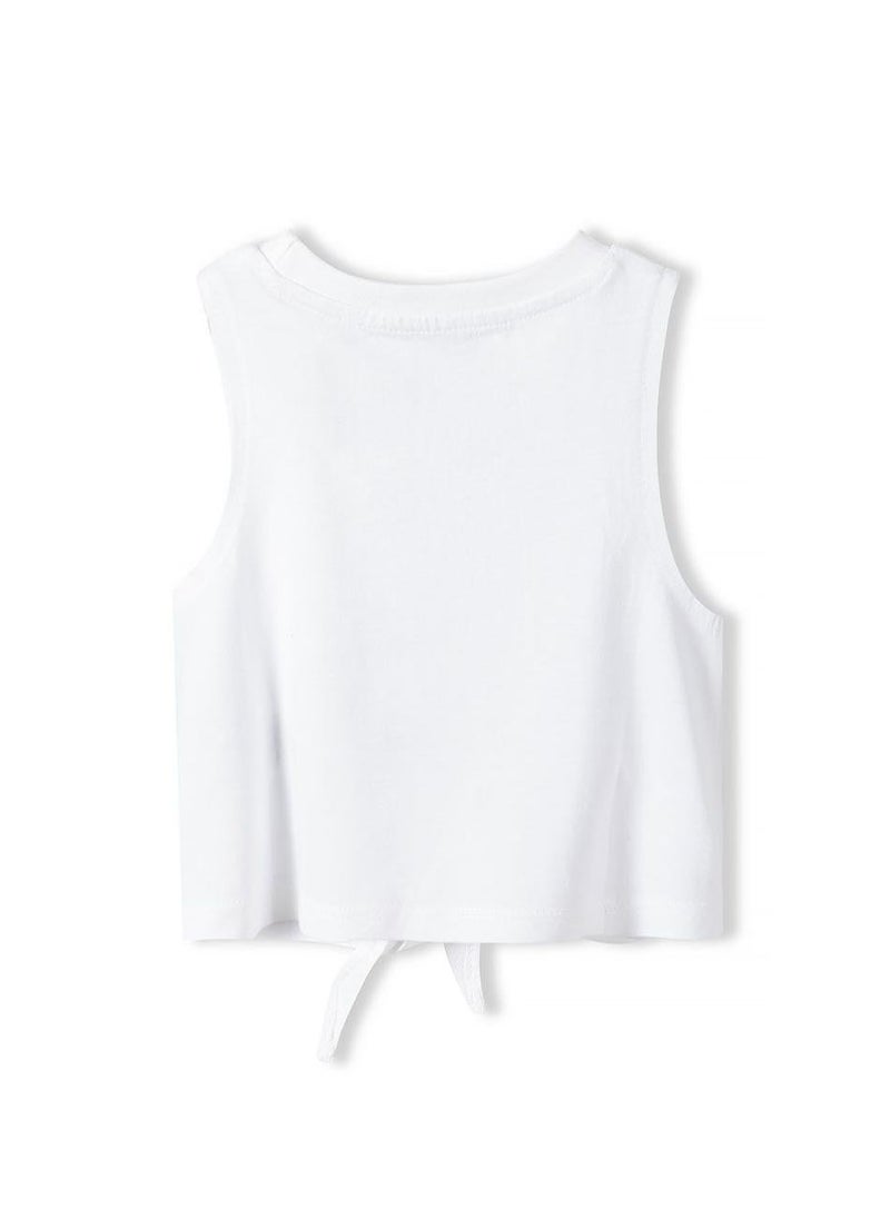 MINOTI Teen Girls Sleeveless Top with Front Tie  - Image 3