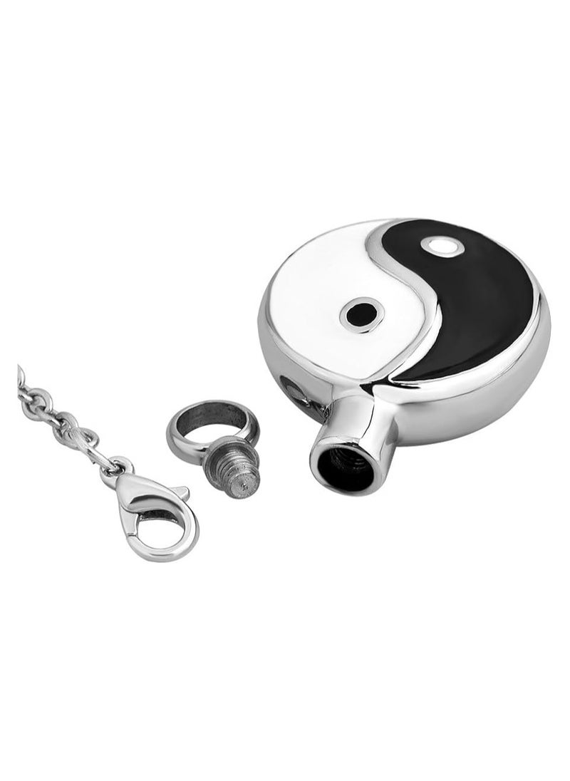MIRFA Tai Chi Yin Yang Couple Pendant Necklace - Silver - Single  - Image 5