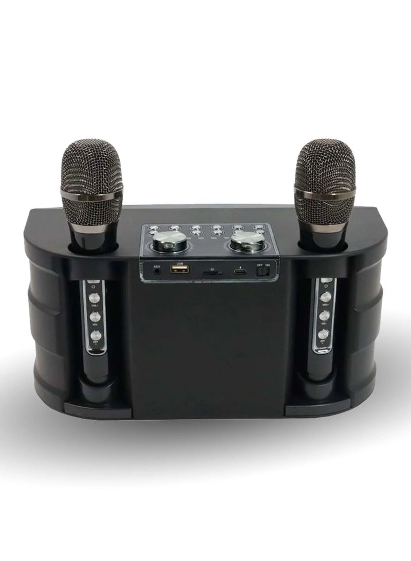Smart Berry Smart Berry M25 Wireless Bluetooth Karaoke System – Portable PA Speaker with 2 Wireless Microphones, Superior Sound, Rechargeable Battery & Multi-Port Support – Ideal for Home, Party & Outdoor Entertainment - Image 4