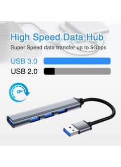 Y&D Mini USB Hub Extensions, for Laptop, 4 Port 3.0 Expander, Ultra Slim Portable Data Applicable Mouse, PC, Splitter Aluminum, Adapter Station  - Image 5