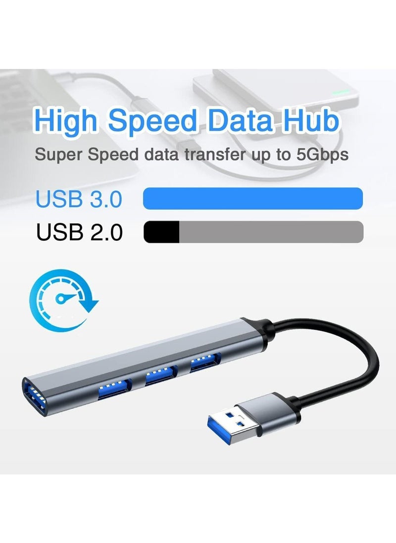 Y&D Mini USB Hub Extensions, for Laptop, 4 Port 3.0 Expander, Ultra Slim Portable Data Applicable Mouse, PC, Splitter Aluminum, Adapter Station  - Image 5