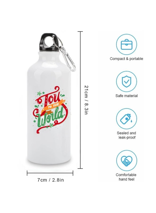 PRINTSHOP4ME Christmas 700ml Aluminum Insulated Water Bottle – Festive Reindeer Design with Novelty Holiday Quote - Image 2