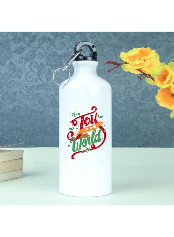 PRINTSHOP4ME Christmas 700ml Aluminum Insulated Water Bottle – Festive Reindeer Design with Novelty Holiday Quote - Image 3