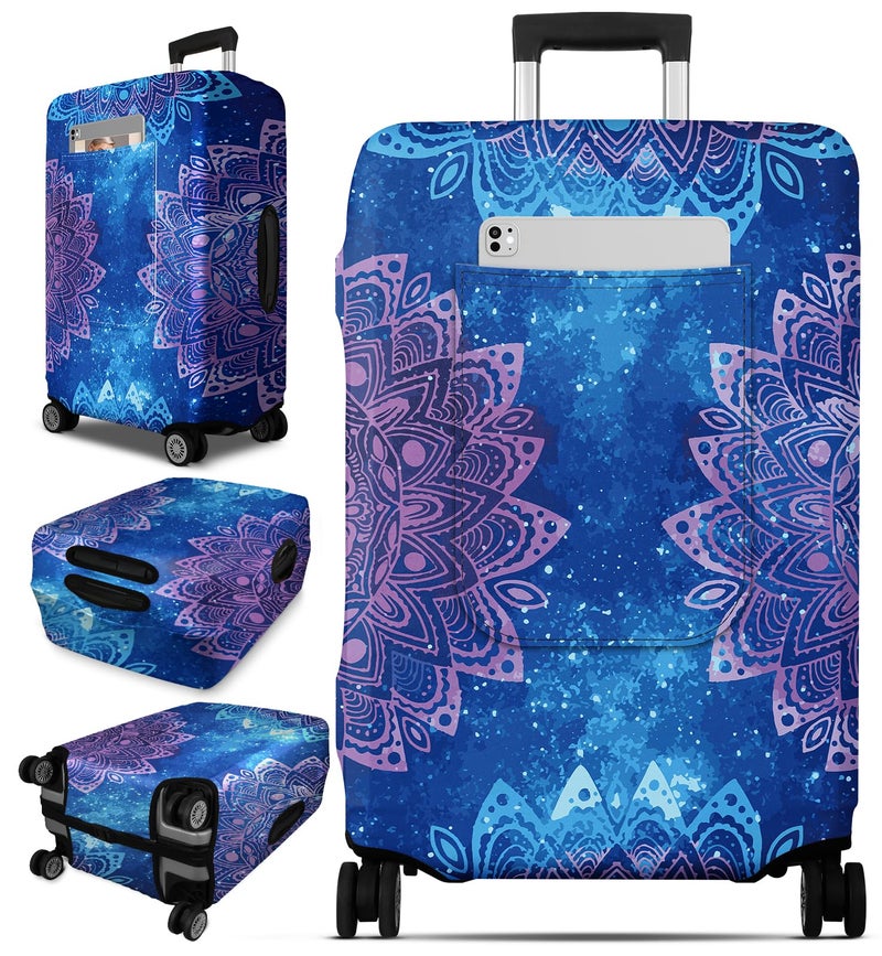 Slohif Luggage Cover for Suitcase Tsa Approved Protector Flower Luggage Sleeve Large Suit Case Cover Travel Stretch Baggage Case Protective Washable Fit 3132 Inch - Image 2