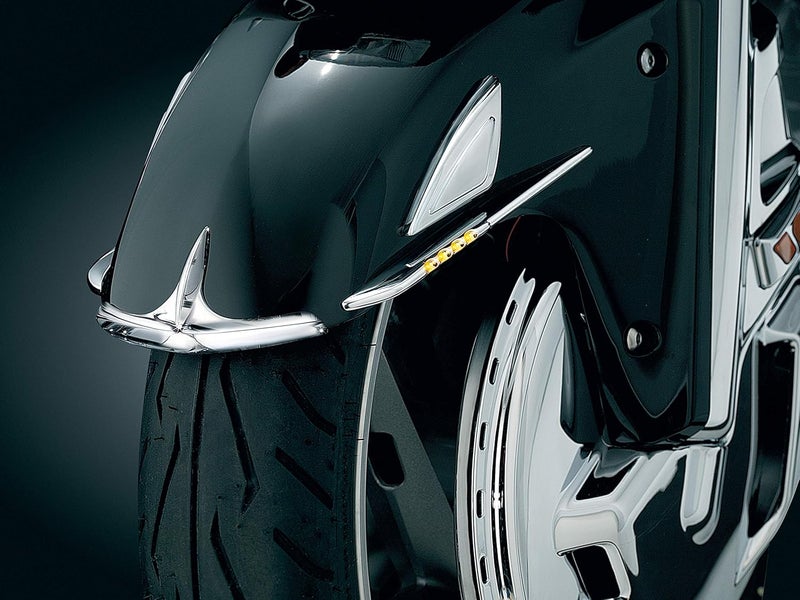 Kuryakyn 7321 Front Fender Accent Tip for Honda Gold Wing GL1800, F6B, and Valkyrie Motorcycles - Chrome - Image 3