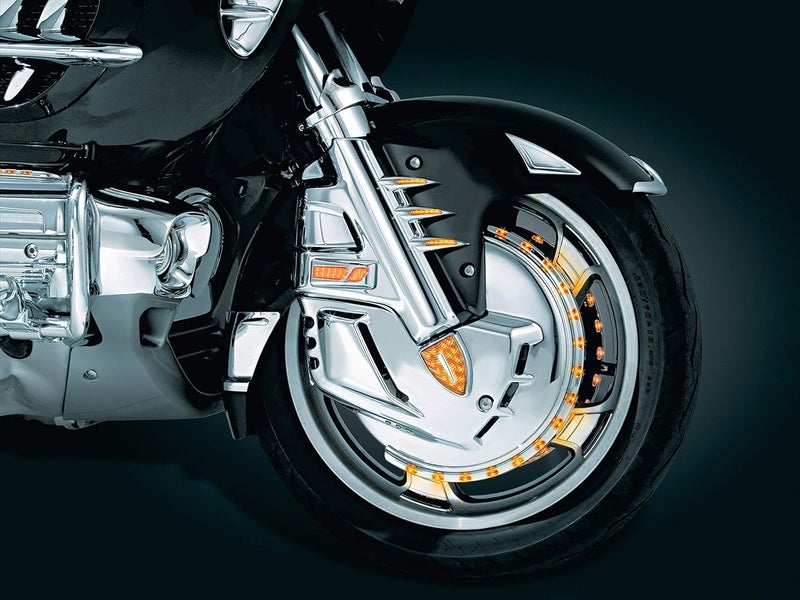 Kuryakyn 7321 Front Fender Accent Tip for Honda Gold Wing GL1800, F6B, and Valkyrie Motorcycles - Chrome - Image 2