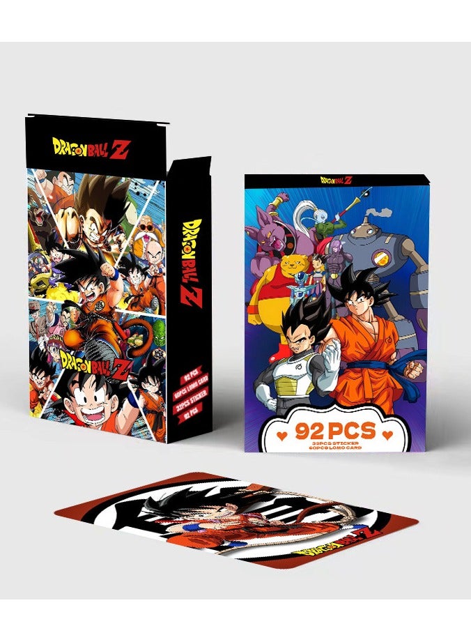 92-Piece Dragon Ball Photo Lomo Cards Stickers