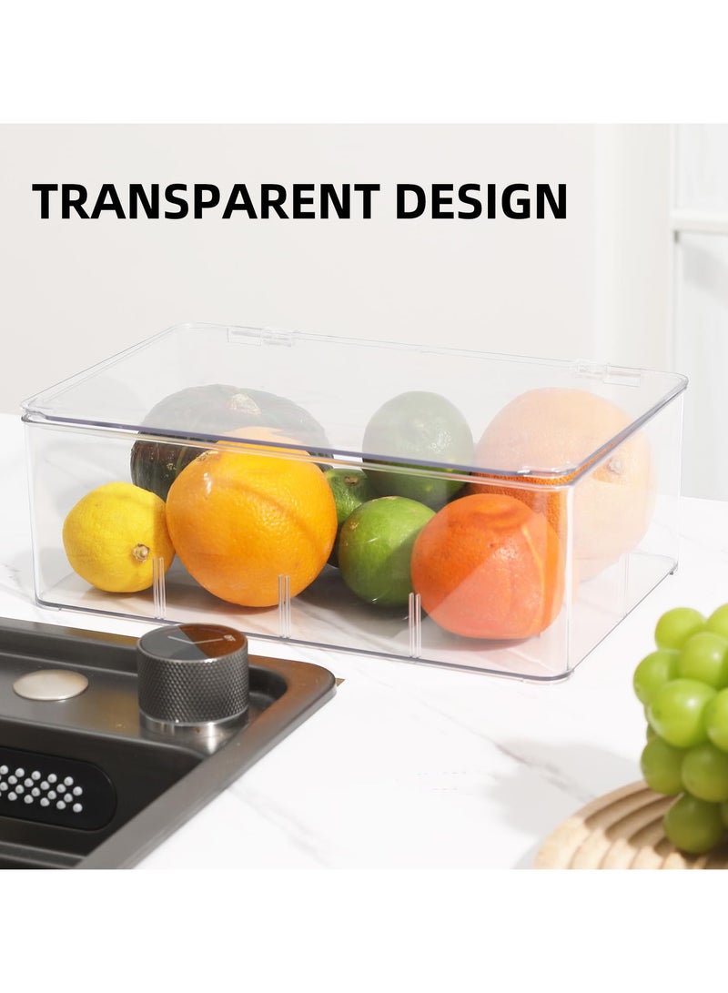 2 Pack Tea Chest Box -Tea Organizer - Stackable Tea Bag Storage Box with Lid - Tea Bag Holder For Kitchen Organizers and Storage, Multi-Functional Kitchen Organizer, Home Organizer (Clear) - Image 2
