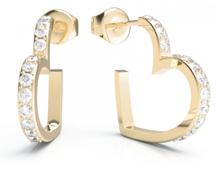 GUESS LADY ER 17MM HEART FRAME