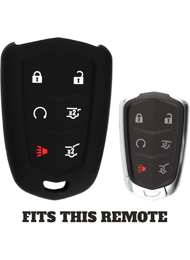 KeylessOption Keyguardz Keyless Entry Remote Car Smart Key Fob Shell Cover Soft Rubber Protective Case For Cadillac Escalade Hyq2Ab - Image 3