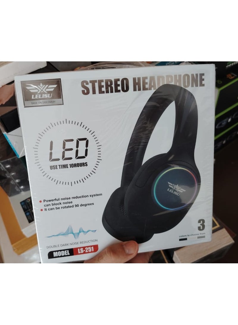 Lelisu ls-251 Wireless Headphone Color: Black Standby time: 120 hours Battery capacity: 400 mAh Play time: 60 hours - Image 3
