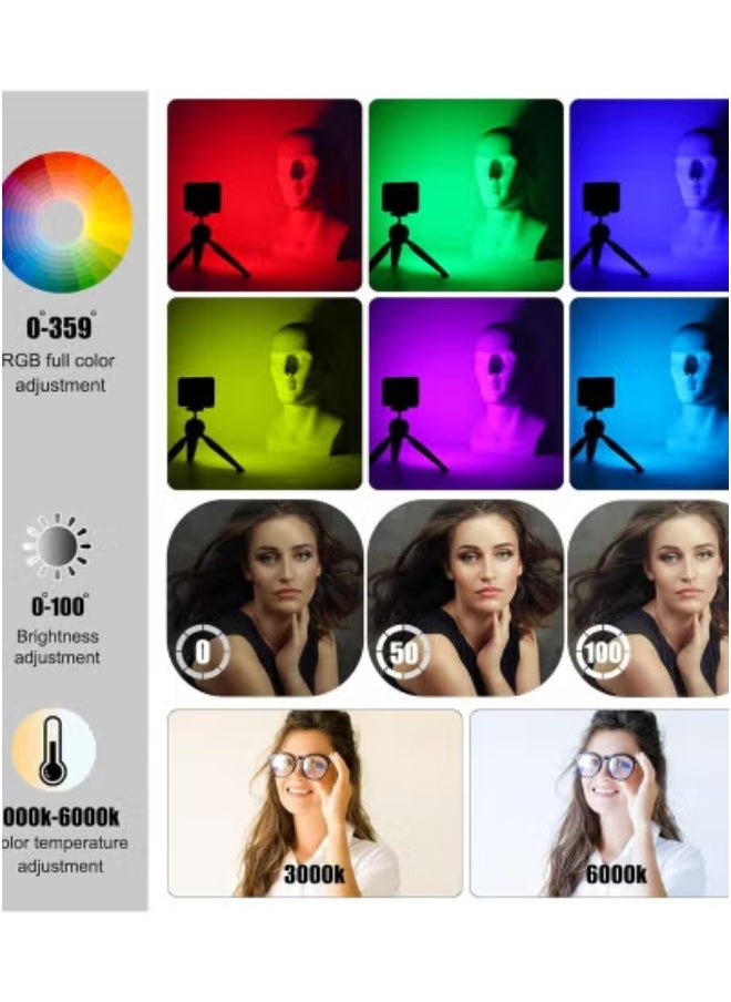 JAJEEK RGB LED Video Light for Photography, Vlogging, Video Calls & Streaming | Full 0–360° Color Spectrum | CRI 95+ | 3000K–6000K Adjustable | Portable Rechargeable 3000mAh Camera Light – High Brightness & Versatile Use  - Image 2