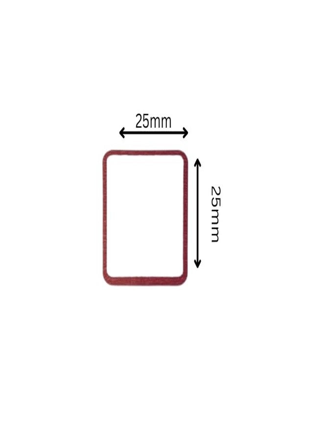 Sehgal Store Square Blank Stickers with Bold Red Border for General Use, Perfect for DIY Projects & Labels for - 25mmx25mm Pack of (100) - Image 3