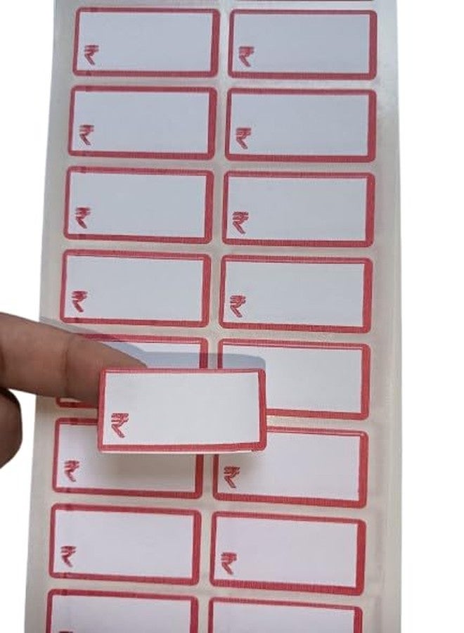 Sehgal Store Square Blank Stickers with Bold Red Border for General Use, Perfect for DIY Projects & Labels for - 25mmx25mm Pack of (100) - Image 4