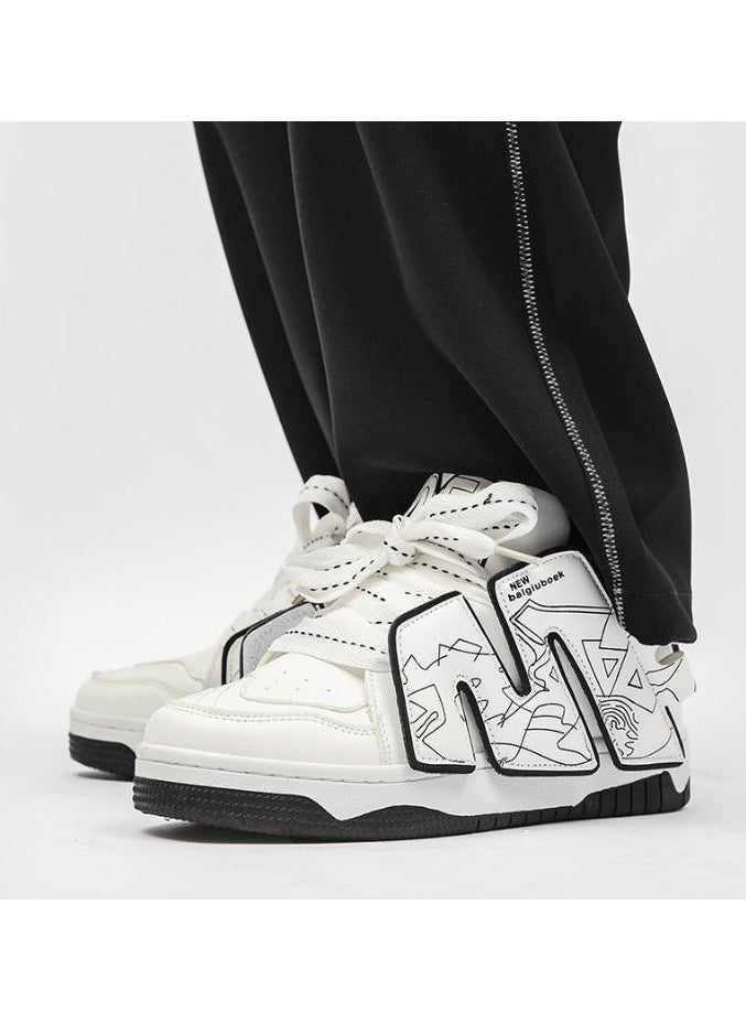 KUYING - New Thick Sole Elevated Board Shoes - Image 1