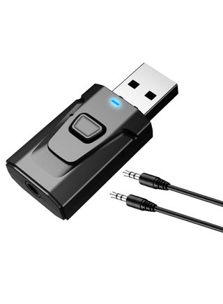 4-in-1 USB Bluetooth 5.0 Transmitter and Receiver, Mini Wireless Audio Adapter for 3.5mm AUX, Ideal for TV, PC, Headphones, Speakers, and Car/Home Stereo Systems. - pzsku/ZC50394ABCFD3395EDF9FZ/45/_/1723030873/a6a8bd7a-c570-49c0-86ba-a381969ba733