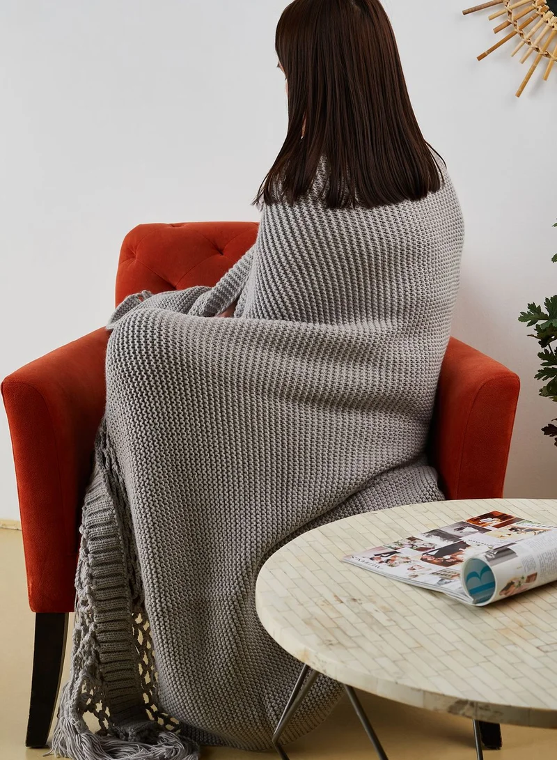 Noire Edit Premium Tassel Blanket 120 X 180Cm