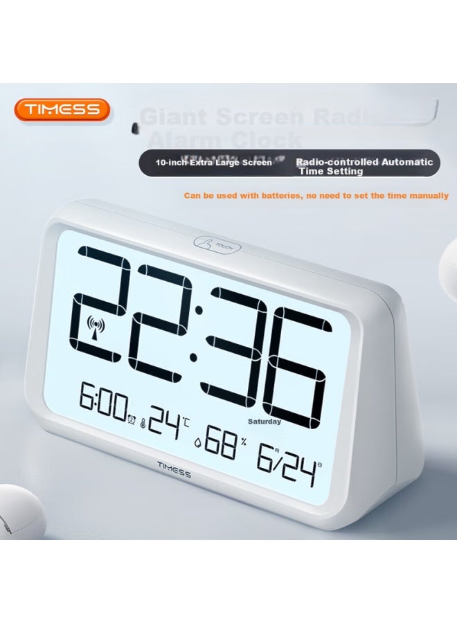 Timess Radio-controlled Automatic Time Setting Extra Large Screen Smart Temperature And Humidity Alarm Clock For Children And Students, Special Wake-up Artifact With One-on Backlight, Snooze Deskt - Image 5