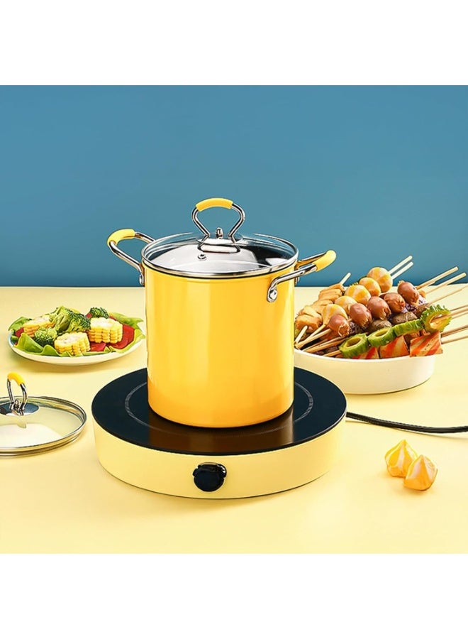 قلاية عميقة منزلية سعة 3 لتر – مصنوعة من الحديد غير اللاصق، مزودة بسلة شبكية من الستانلس ستيل 304، مثالية لقلي البطاطس والدجاج والعجائن، تصميم آمن مقاوم للانزلاق، تسخين سريع وتوزيع حرارة متساوٍ، سهلة التنظيف وصيانة طويلة الأمد، مثالية للمنازل والمطاعم، مع تعليمات أمان ضد الانسكاب والحرارة الزائدة، مقبض مقاوم للحرارة، هيكل قوي بوزن 1.5 كجم، أبعاد 30.5×26×20.5 سم، مناسبة لجميع أنواع المقالي والمطابخ، قلاية احترافية منزلية صحية، غير لاصقة وسهلة الاستخدام - Image 2