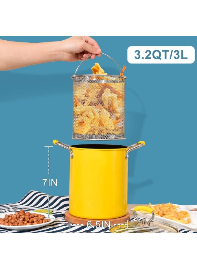 قلاية عميقة منزلية سعة 3 لتر – مصنوعة من الحديد غير اللاصق، مزودة بسلة شبكية من الستانلس ستيل 304، مثالية لقلي البطاطس والدجاج والعجائن، تصميم آمن مقاوم للانزلاق، تسخين سريع وتوزيع حرارة متساوٍ، سهلة التنظيف وصيانة طويلة الأمد، مثالية للمنازل والمطاعم، مع تعليمات أمان ضد الانسكاب والحرارة الزائدة، مقبض مقاوم للحرارة، هيكل قوي بوزن 1.5 كجم، أبعاد 30.5×26×20.5 سم، مناسبة لجميع أنواع المقالي والمطابخ، قلاية احترافية منزلية صحية، غير لاصقة وسهلة الاستخدام - Image 3