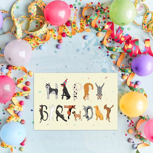 Cheerin Happy Birthday Card - Funny Birthday Card - Sweetest Day Card - Humourous Greeting Card - Hilarious Gag Gift (Dog) - Image 4