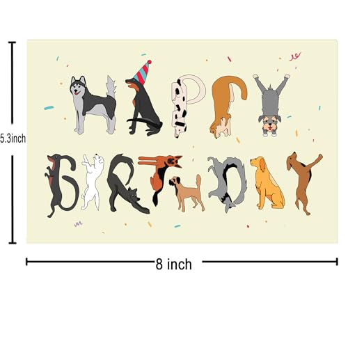 Cheerin Happy Birthday Card - Funny Birthday Card - Sweetest Day Card - Humourous Greeting Card - Hilarious Gag Gift (Dog) - Image 2