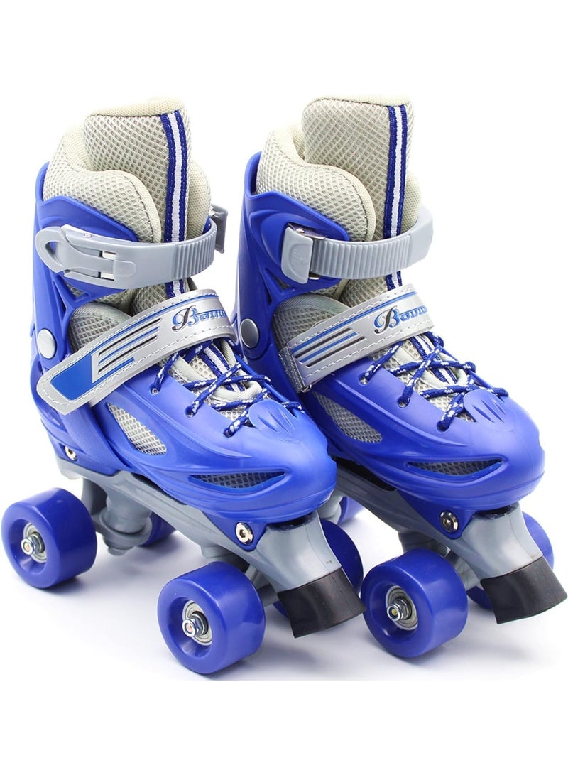 EASY FUTURE Adjustable 4-Wheel Roller Skates for Kids Double Row, Indoor/Outdoor Boys & Girls, Includes  Protective Gear Set(Knee, Elbow & Wrist) 4 Sizes & 3 Colors can choose - Image 2
