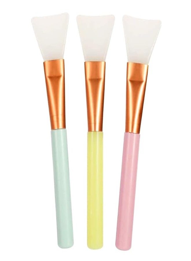 NFI essentials Professional Facial Applicator Silicone Face Mask Brush Set of 3 For Facial Mask, Eye Mask, Cream, Mud, Clay, Mixed Mask Cosmetic Brushes - Image 1