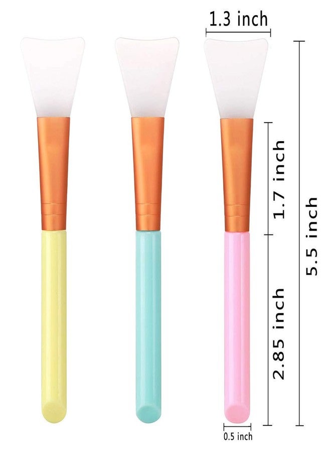 NFI essentials Professional Facial Applicator Silicone Face Mask Brush Set of 3 For Facial Mask, Eye Mask, Cream, Mud, Clay, Mixed Mask Cosmetic Brushes - Image 4