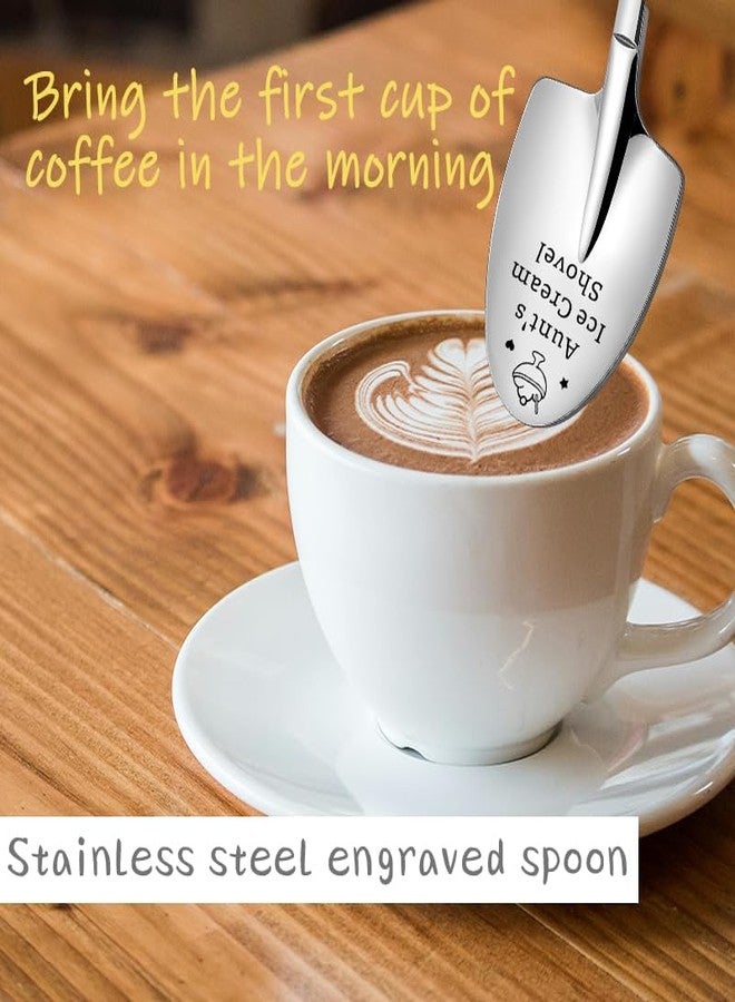 Sdopbinbin Auntie Aunt Birthday Gifts from Nephew Niece Aunts Ice Cream Shovel for Auntie Mothers Day Gifts for Aunt Aunts Ice Cream Lovers Gifts for Women Auntie Aunt Retirement Gift for Aunty Ice Cream Spoon - Image 5