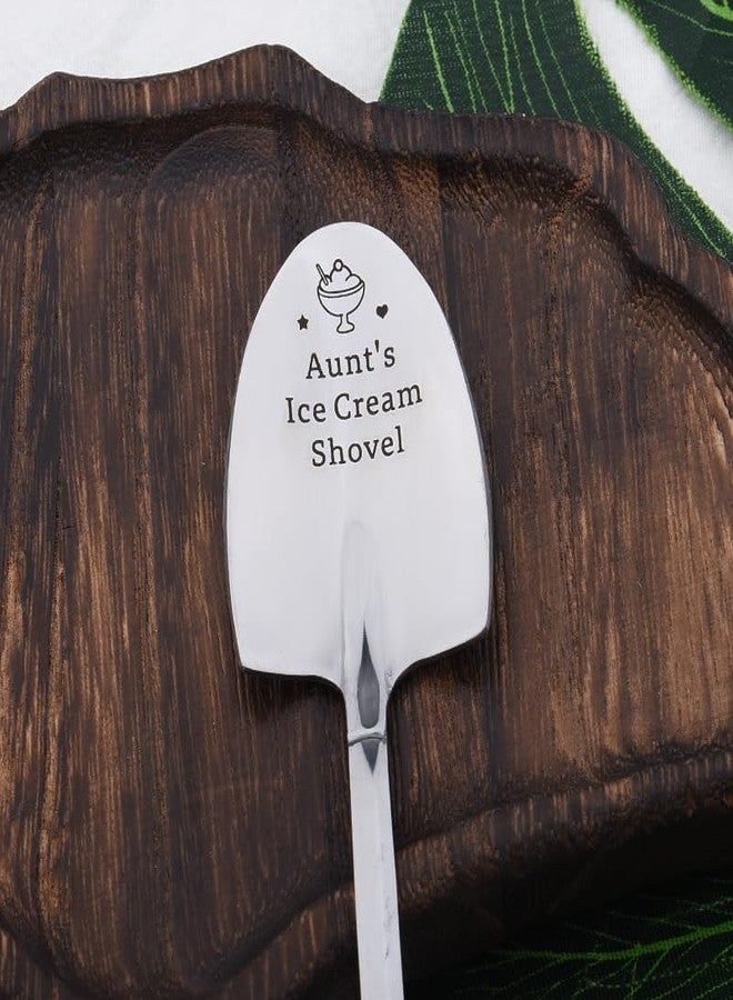 Sdopbinbin Auntie Aunt Birthday Gifts from Nephew Niece Aunts Ice Cream Shovel for Auntie Mothers Day Gifts for Aunt Aunts Ice Cream Lovers Gifts for Women Auntie Aunt Retirement Gift for Aunty Ice Cream Spoon - Image 3