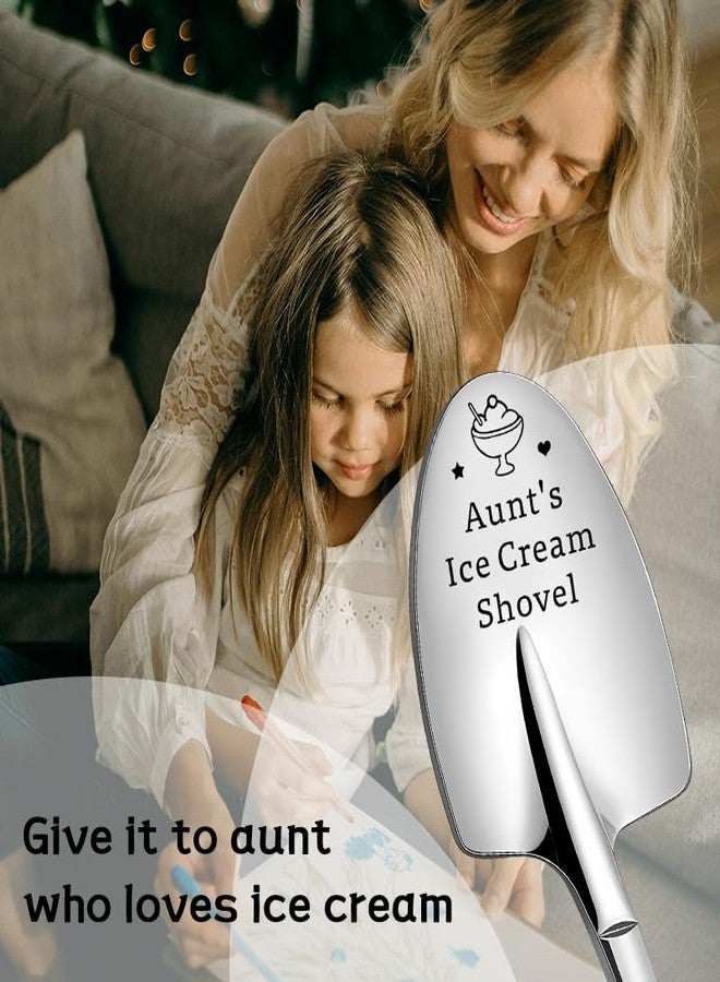 Sdopbinbin Auntie Aunt Birthday Gifts from Nephew Niece Aunts Ice Cream Shovel for Auntie Mothers Day Gifts for Aunt Aunts Ice Cream Lovers Gifts for Women Auntie Aunt Retirement Gift for Aunty Ice Cream Spoon - Image 4